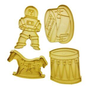 4 Vintage Yellow Stanley Home Products Cookie Cutters Everyday Horse Birthday